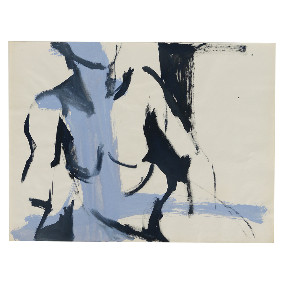 Original Acrylic Painting on Paper of a Female Nude