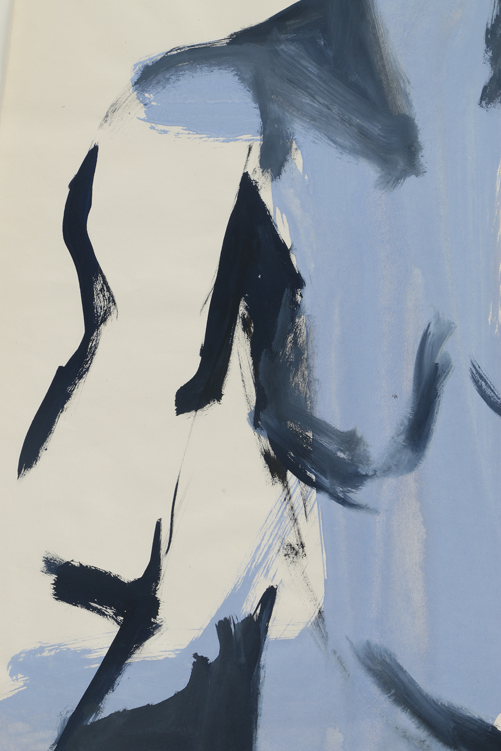 Original Acrylic Painting on Paper of a Female Nude