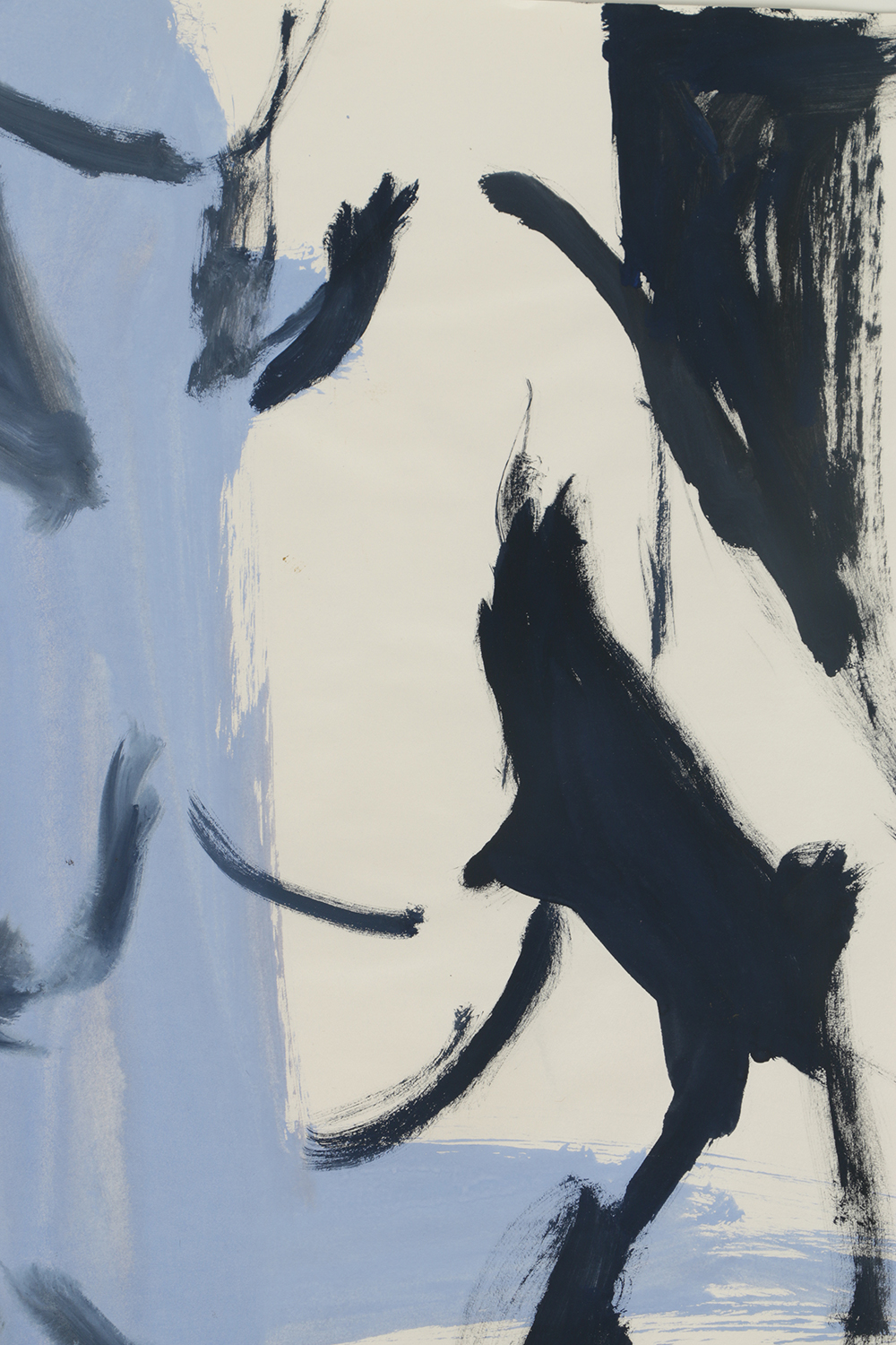 Original Acrylic Painting on Paper of a Female Nude