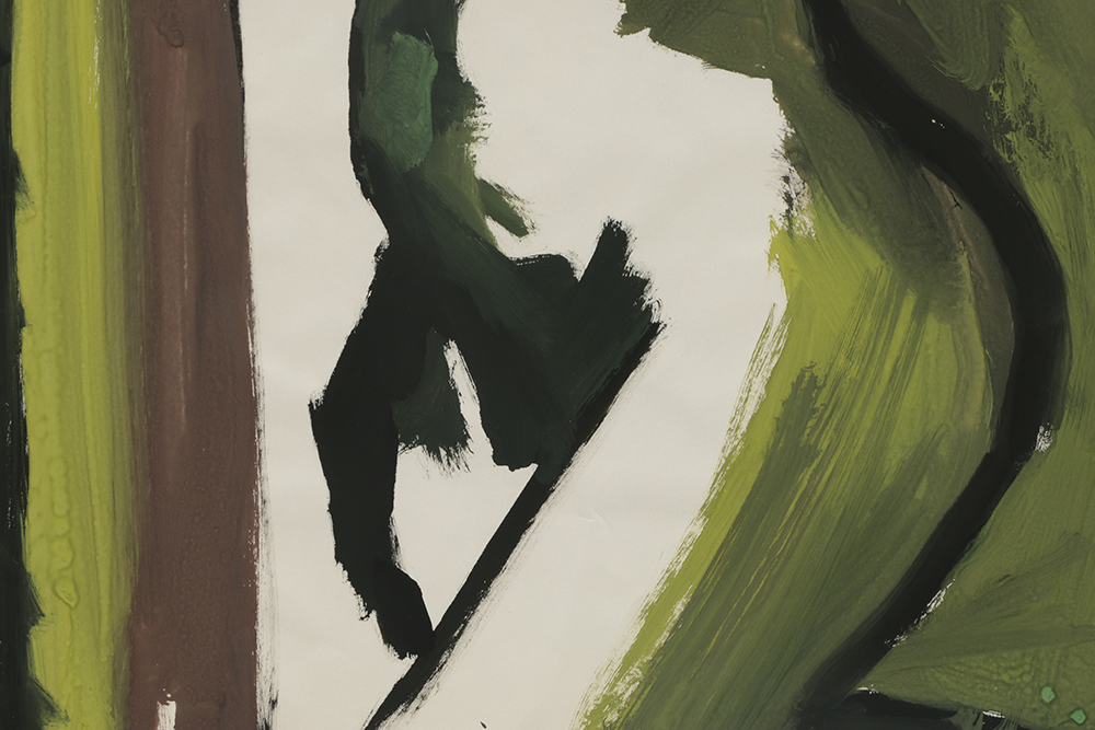 Original Acrylic Painting on Paper of a Female Nude