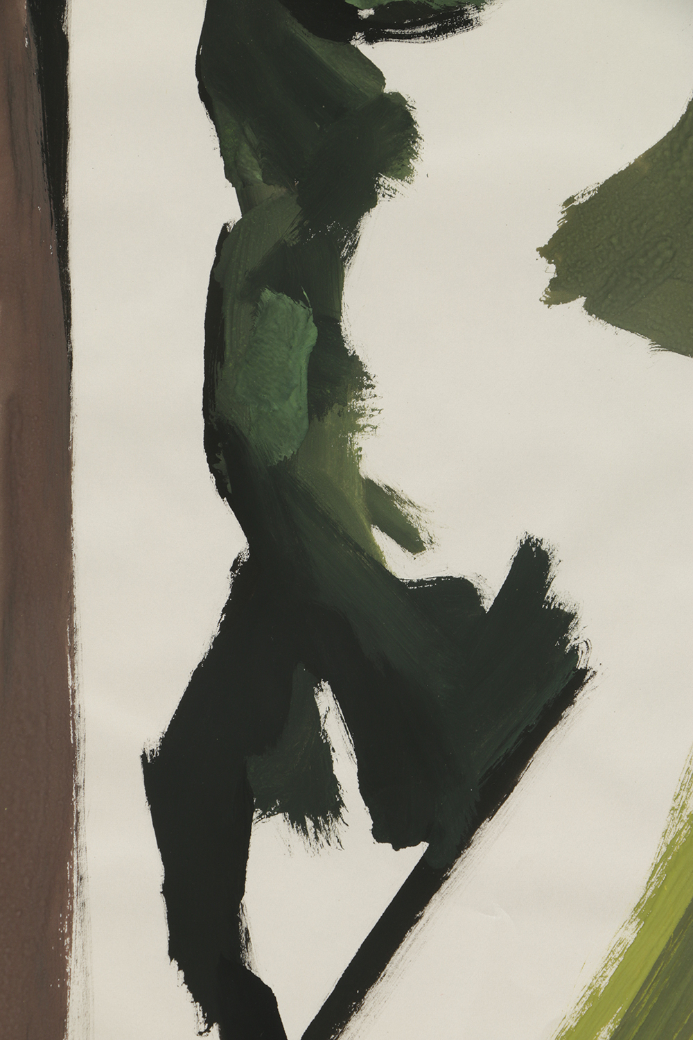 Original Acrylic Painting on Paper of a Female Nude