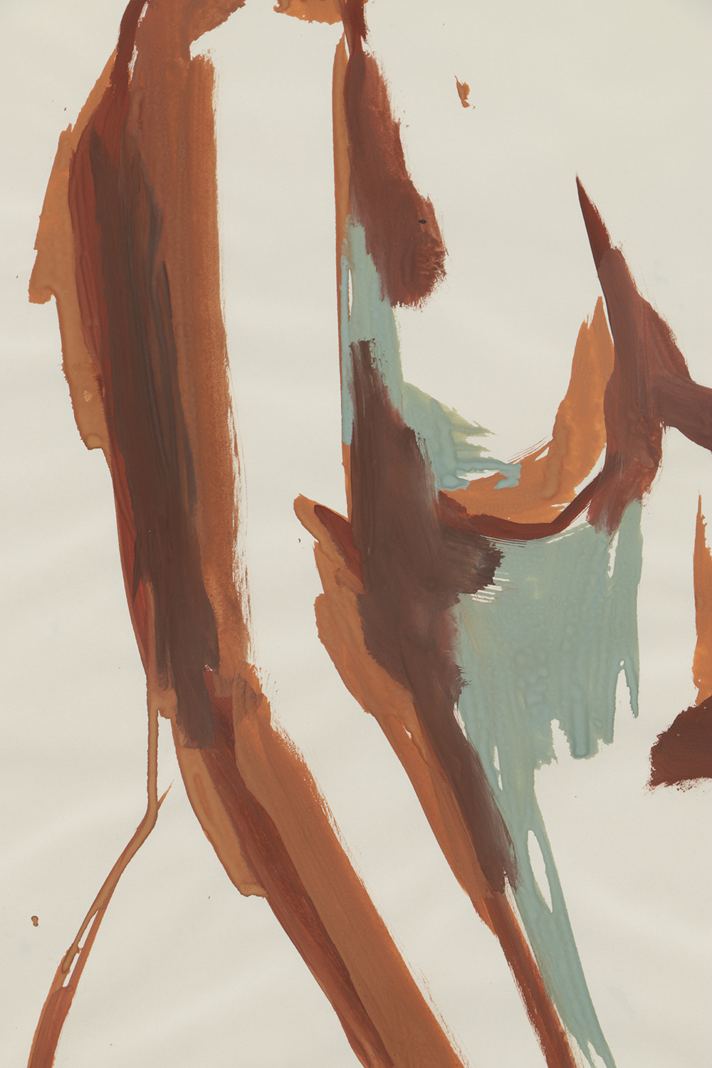 Original Acrylic Painting on Paper of a Female Nude