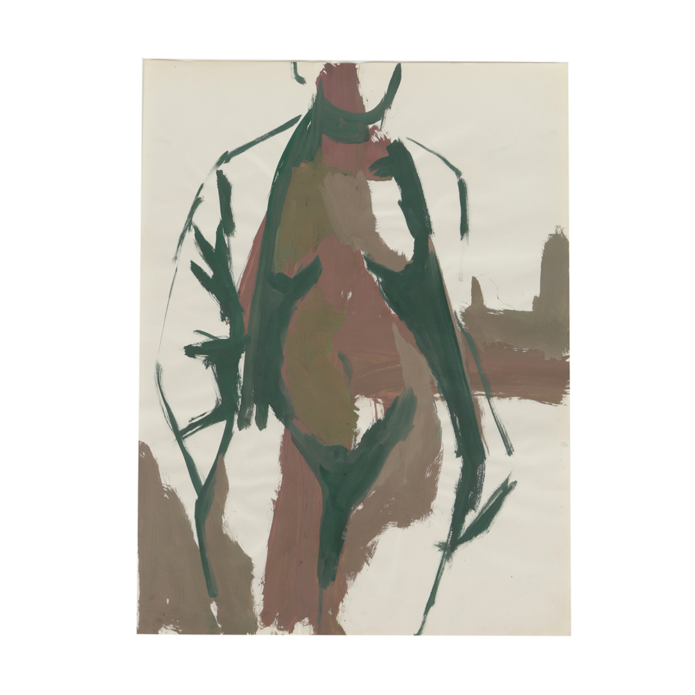 Original Acrylic Painting on Paper of a Female Model