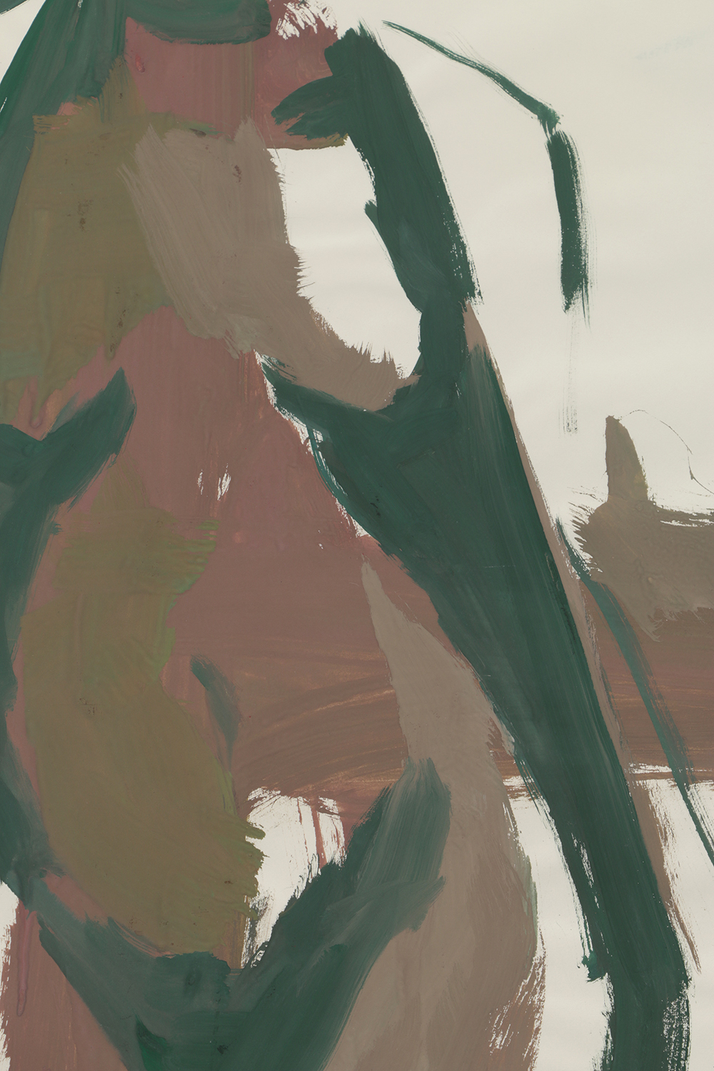 Original Acrylic Painting on Paper of a Female Model