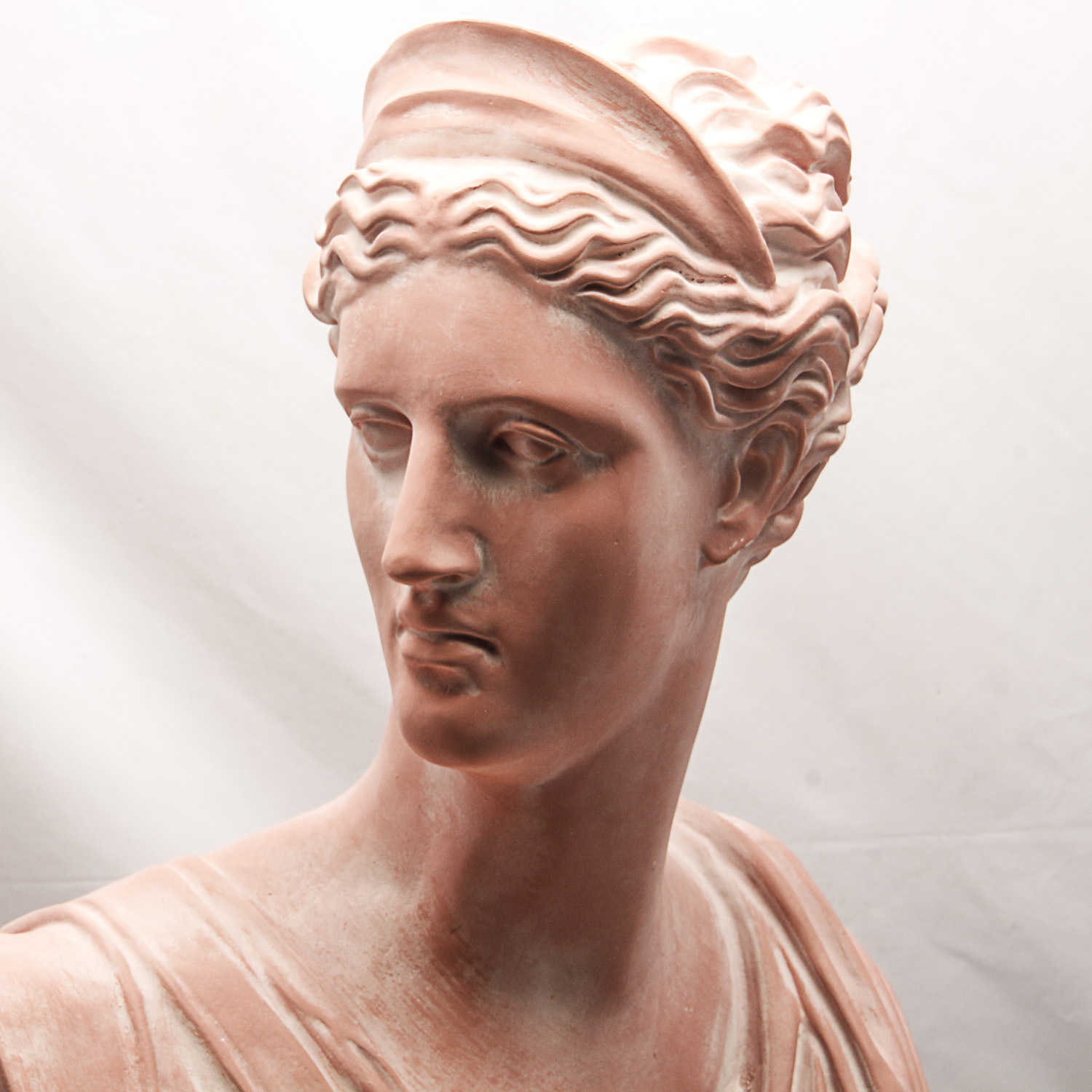 Painted Plaster Replica Bust of "Diana" the Huntress