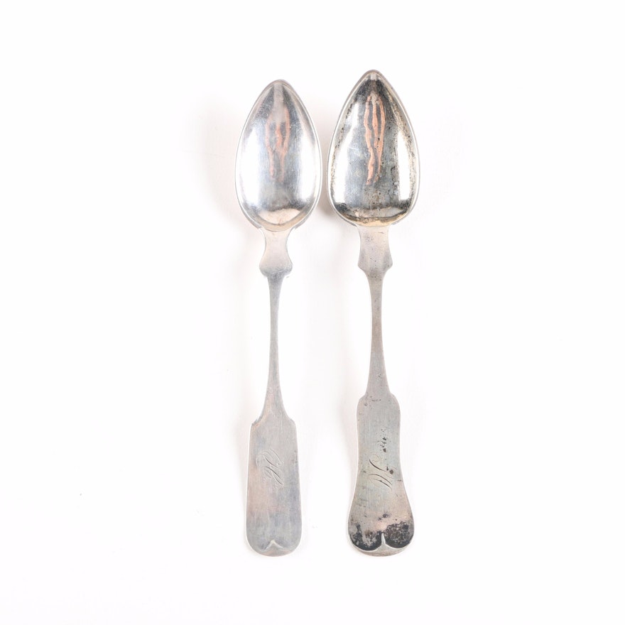 19th Century American Coin Silver Spoons