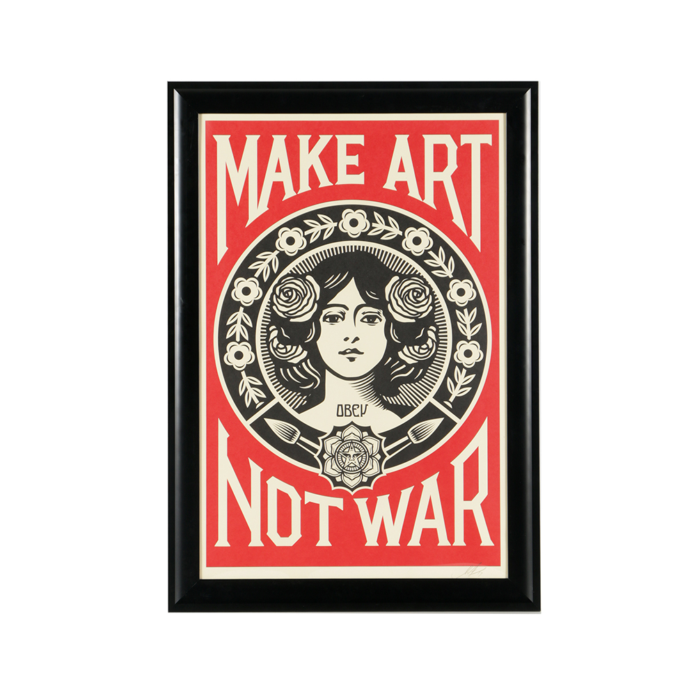 Shepard Fairey Offset Lithograph on Paper "Make Art Not War"
