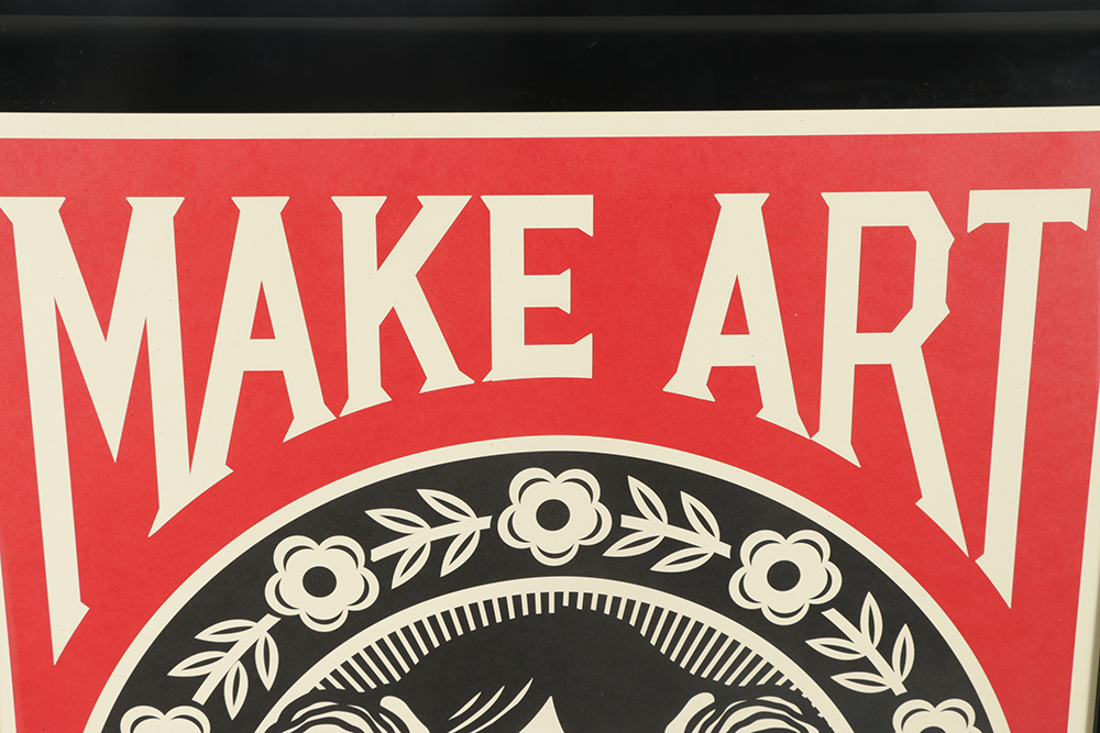 Shepard Fairey Offset Lithograph on Paper "Make Art Not War"