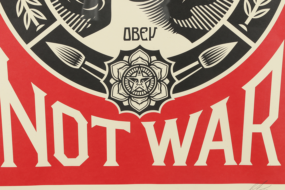 Shepard Fairey Offset Lithograph on Paper "Make Art Not War"
