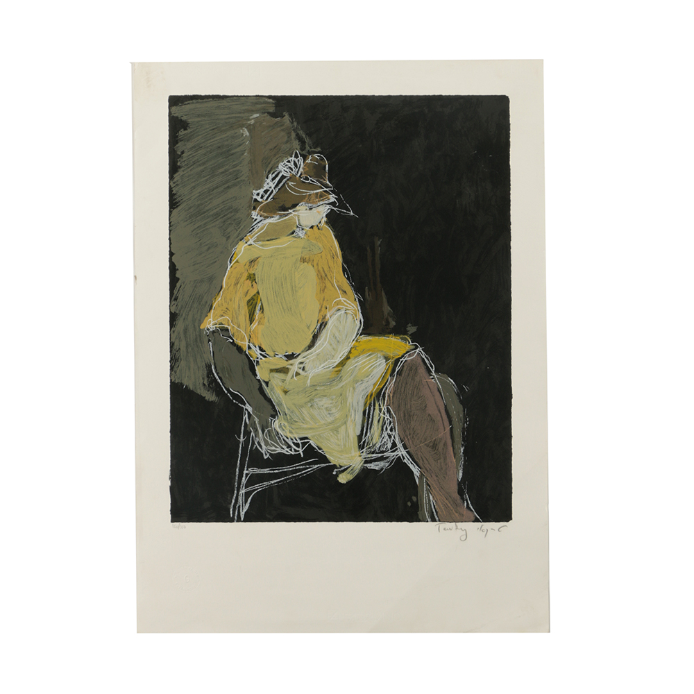 Itzchak Tarkay Limited Edition Lithograph "Seated Woman with Hat"