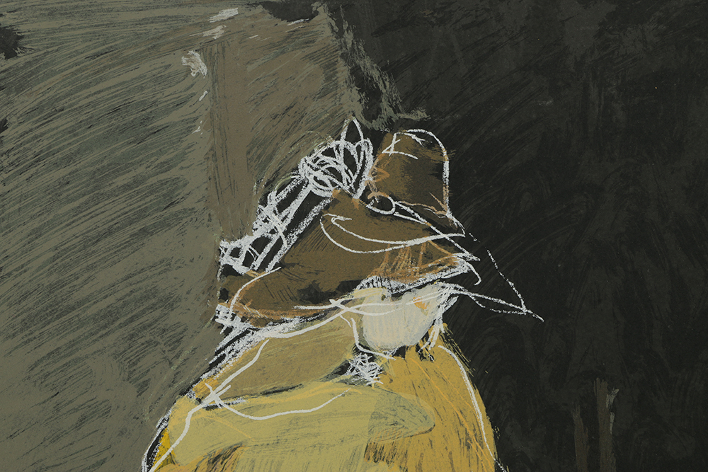 Itzchak Tarkay Limited Edition Lithograph "Seated Woman with Hat"