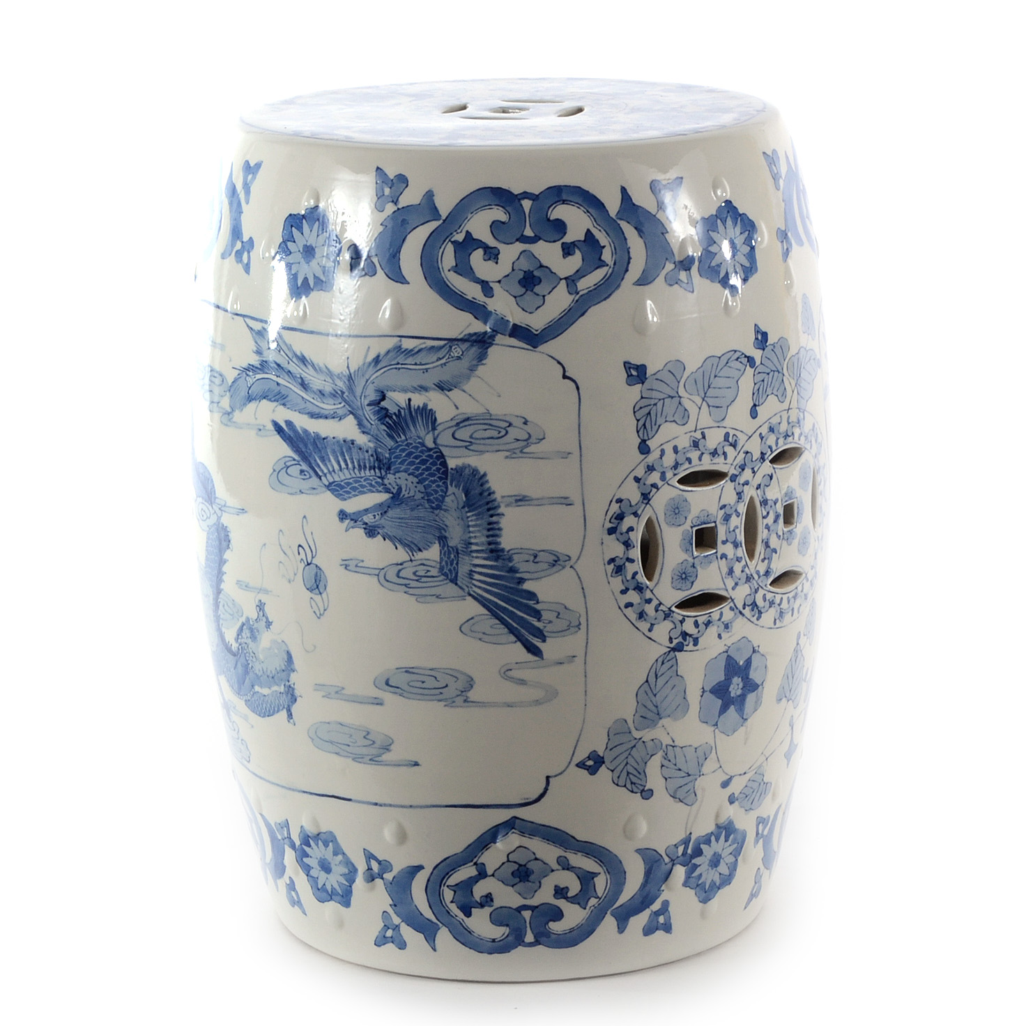 Chinese Blue and White Porcelain Garden Seat