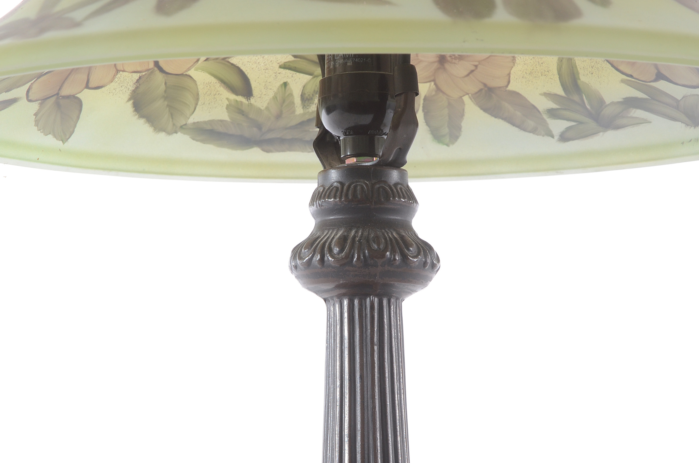 Vintage Reverse Painted Table Lamp