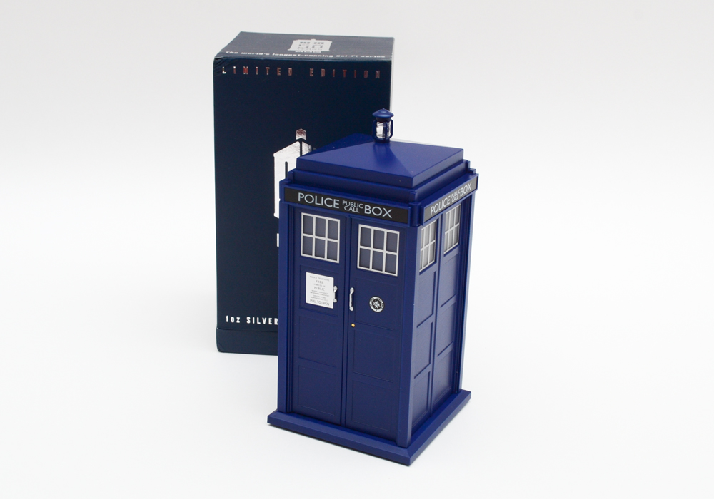 2013 Nieu Dr. Who 50th Anniversary Two Dollar Silver Coin with TARDIS