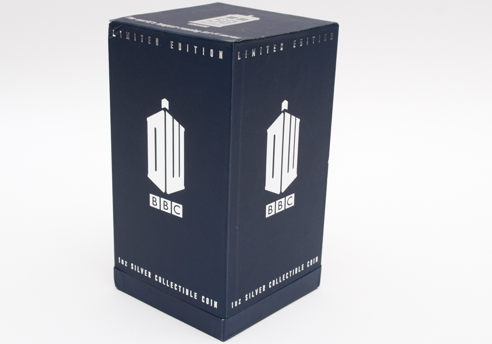 2013 Nieu Dr. Who 50th Anniversary Two Dollar Silver Coin with TARDIS