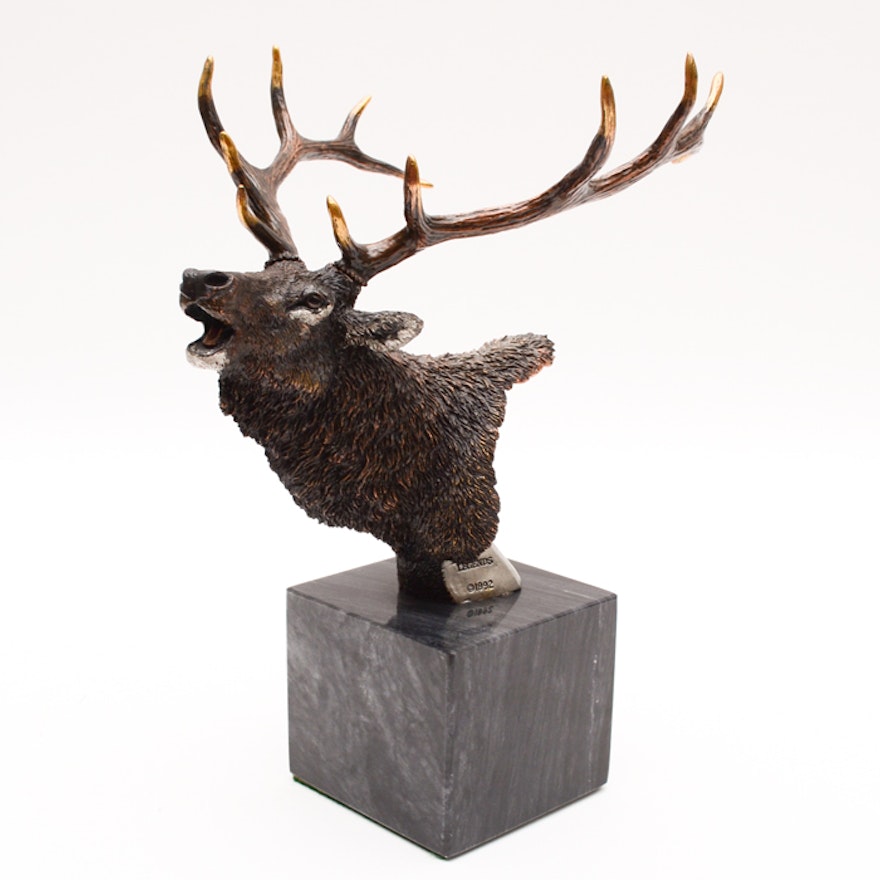 Kitty Cantrell Limited Edition Mixed Media Elk Sculpture "Songs of Autumn"