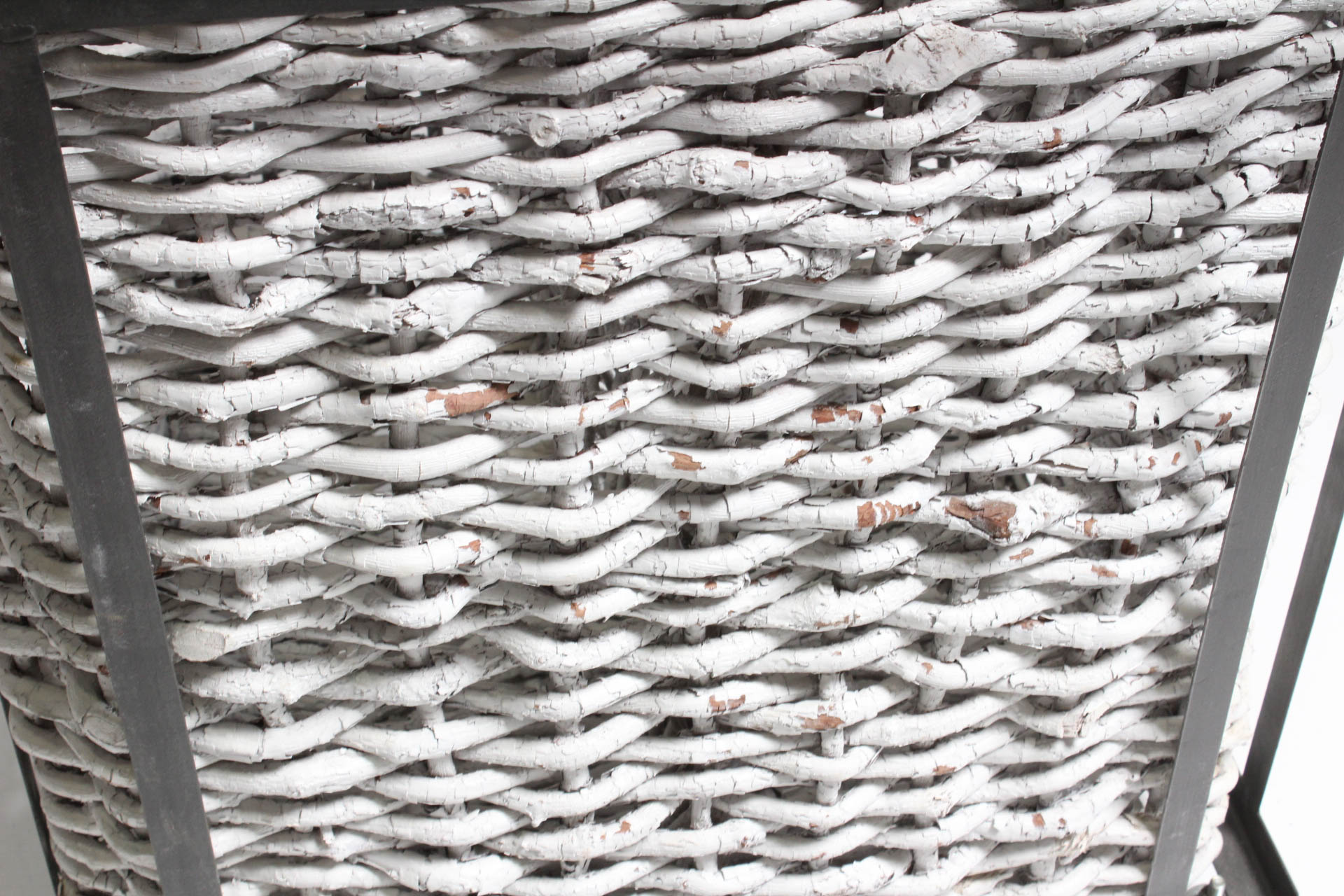 Metal Framed Twig Baskets on Casters