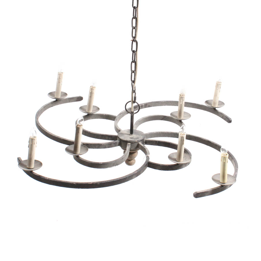 Wrought Iron Swirl Pendant Light Fixture