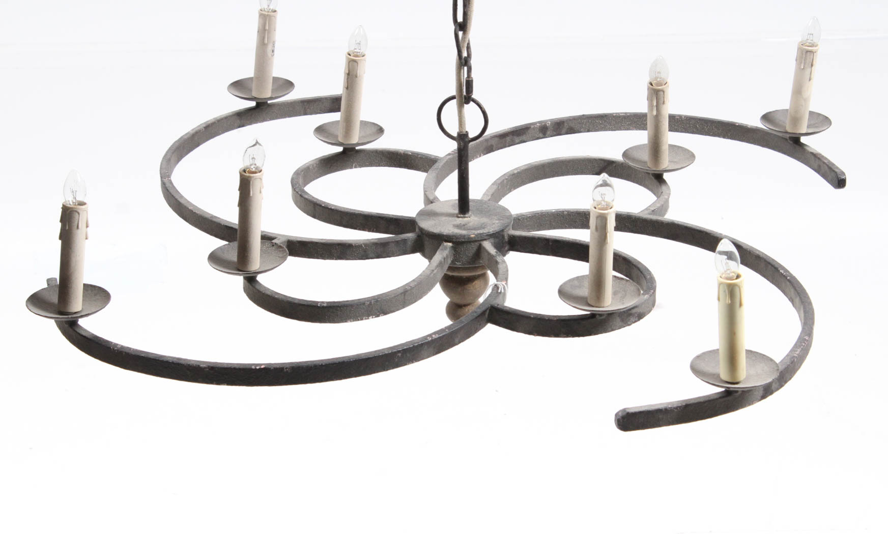 Wrought Iron Swirl Pendant Light Fixture