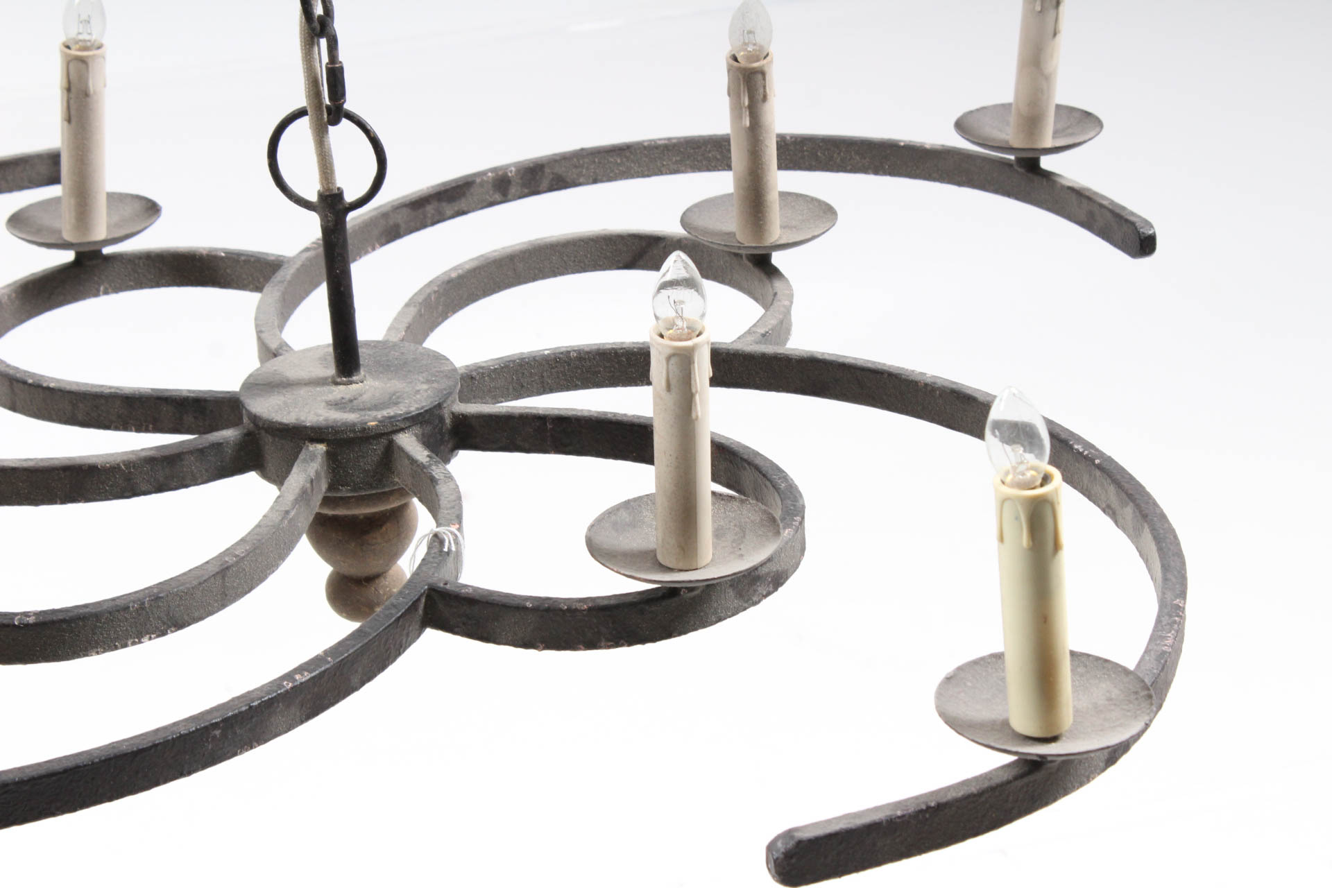 Wrought Iron Swirl Pendant Light Fixture