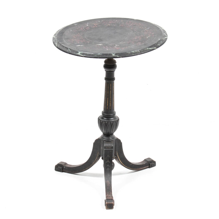 Slate Topped Duncan Phyfe Accent Table