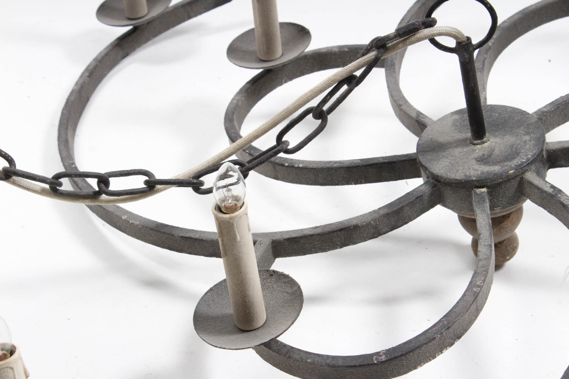 Wrought Iron Swirl Pendant Light Fixture