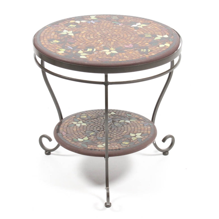 Mosaic Wrought Iron Patio Table