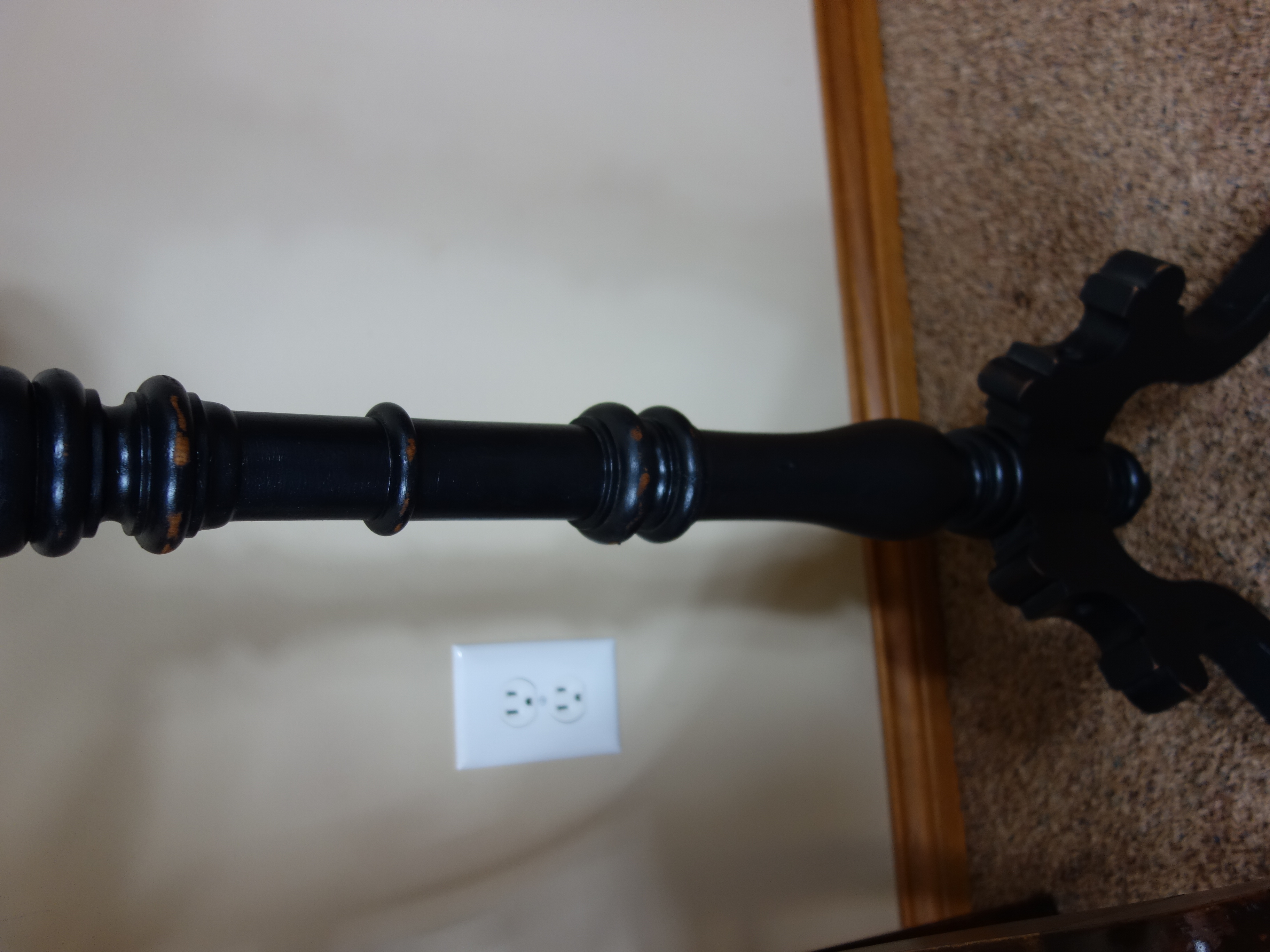 Victorian Side Chair, Plant Stand, Brass Lamp and Pillow