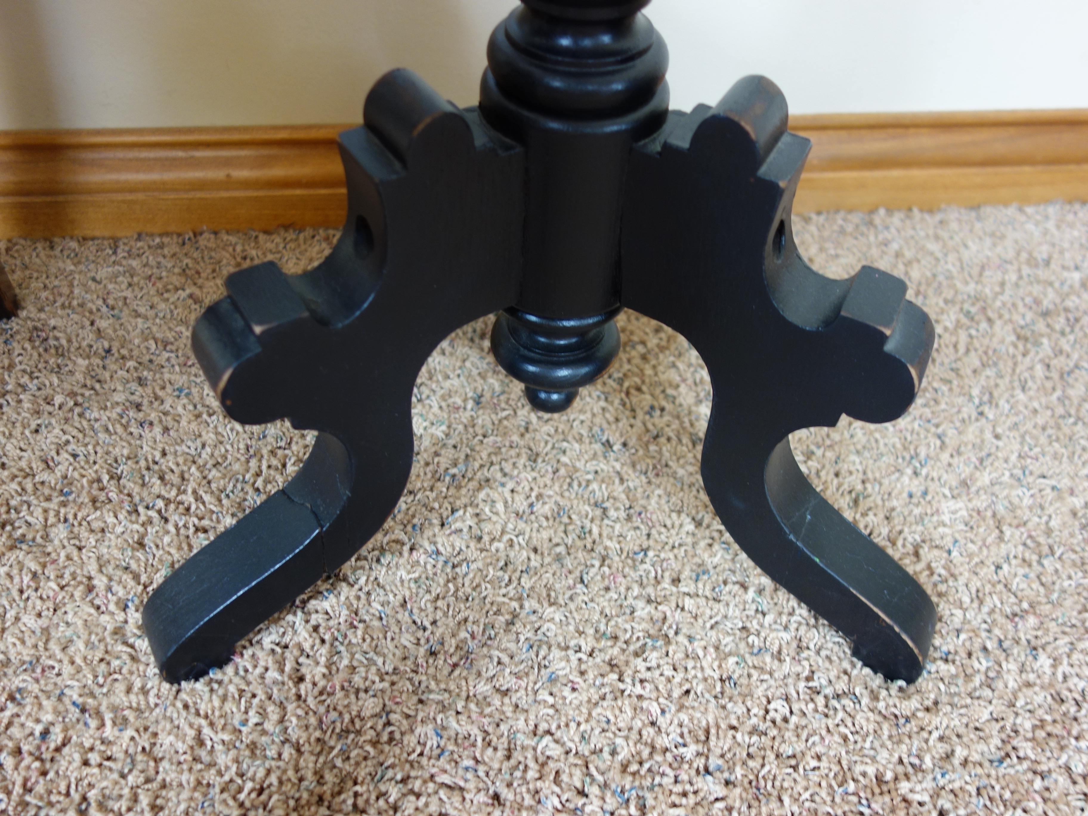 Victorian Side Chair, Plant Stand, Brass Lamp and Pillow