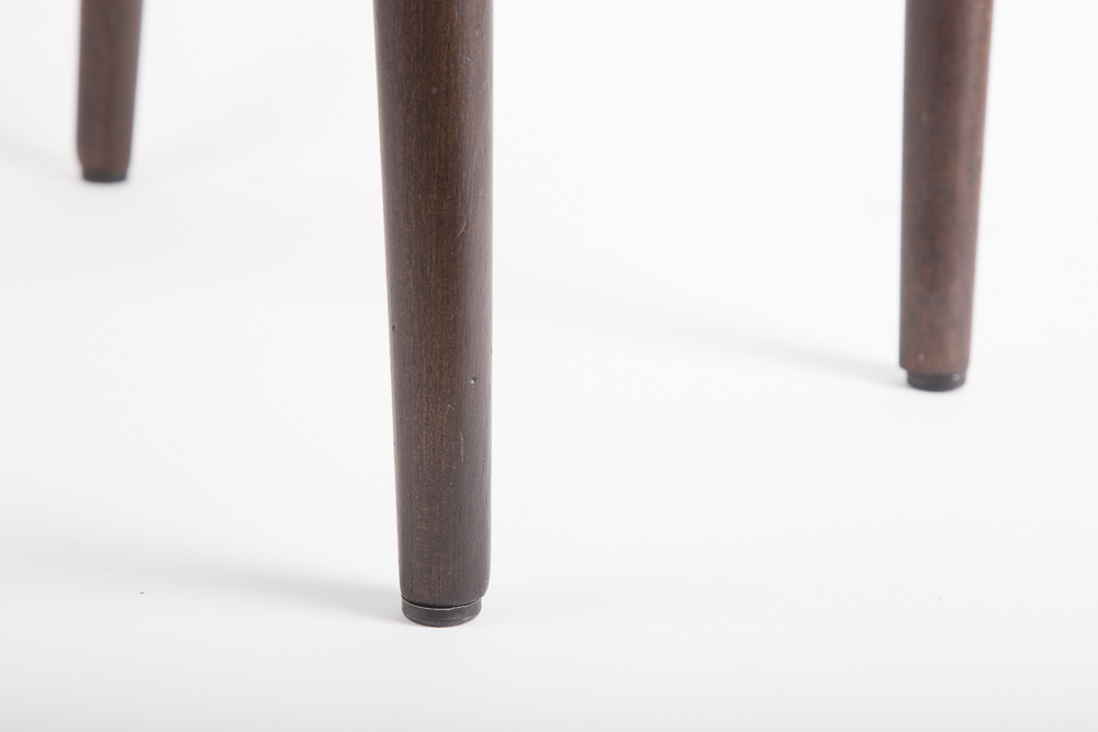 Wood and Leather Side Table