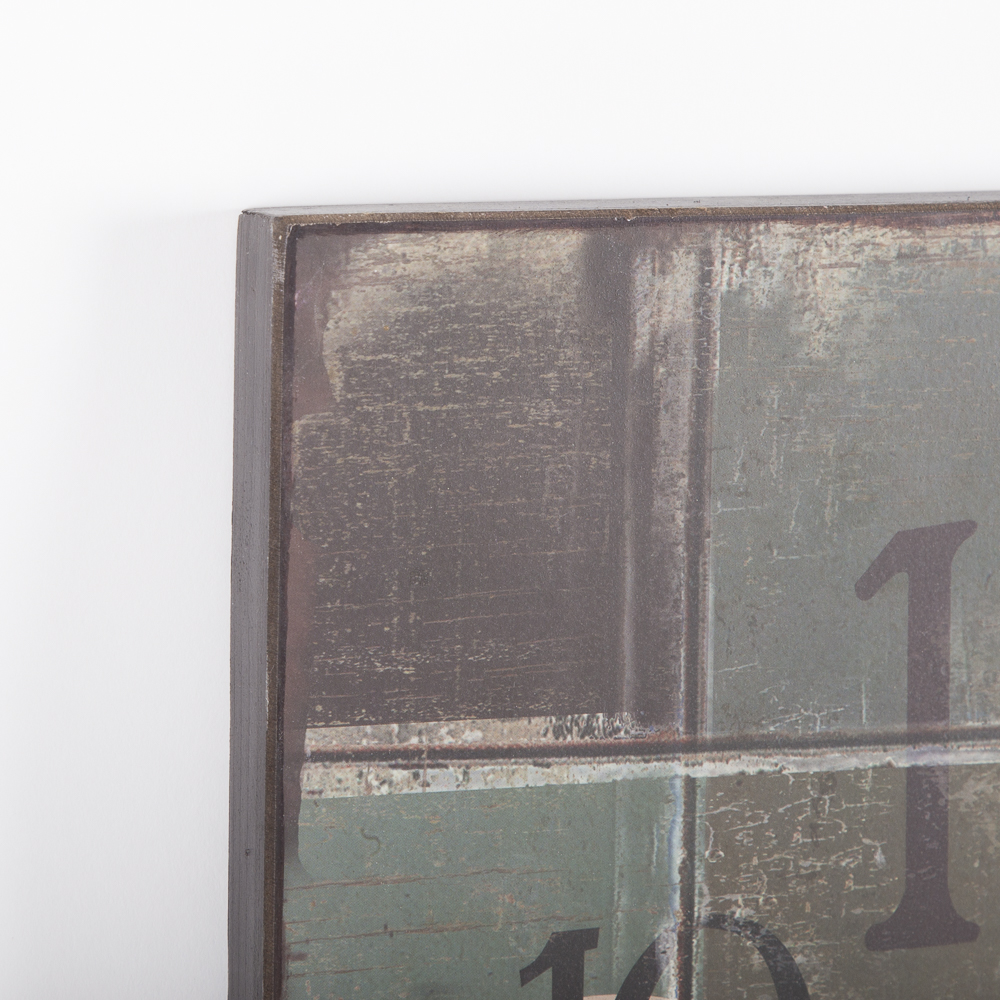 Modern Wooden Tile-Look Wall Clock