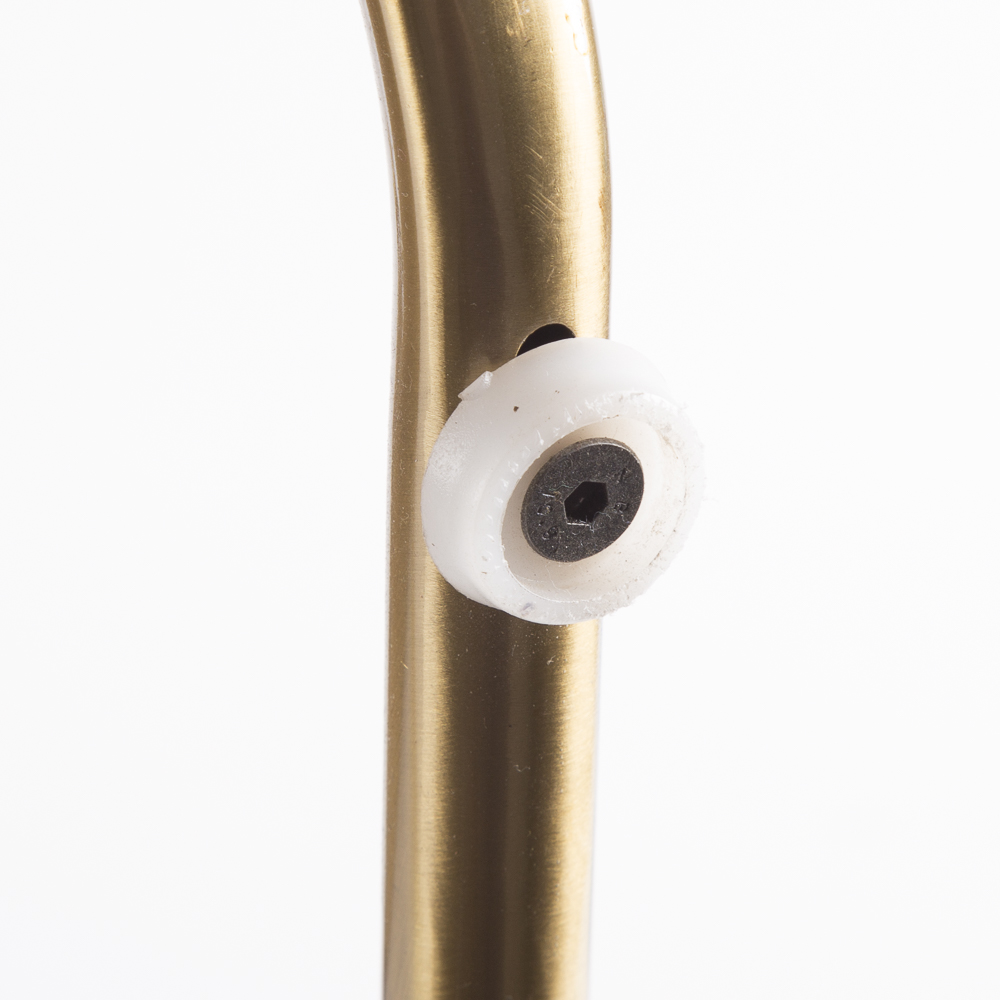 Leather Top Brass Tone Side Table