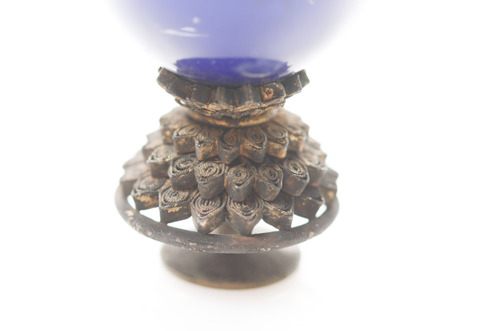 Chinese Blue Glass Official's Hat Finial