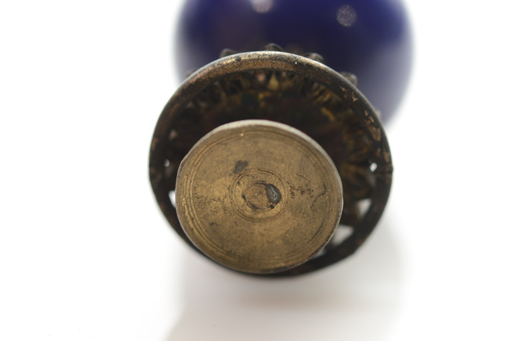 Chinese Blue Glass Official's Hat Finial