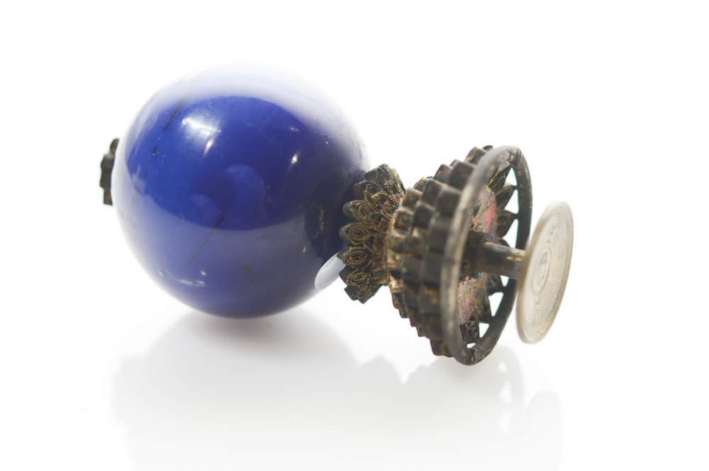 Chinese Blue Glass Official's Hat Finial