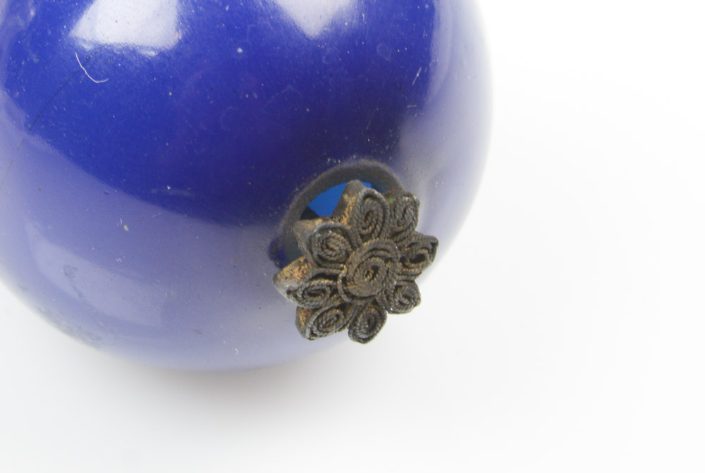 Chinese Blue Glass Official's Hat Finial