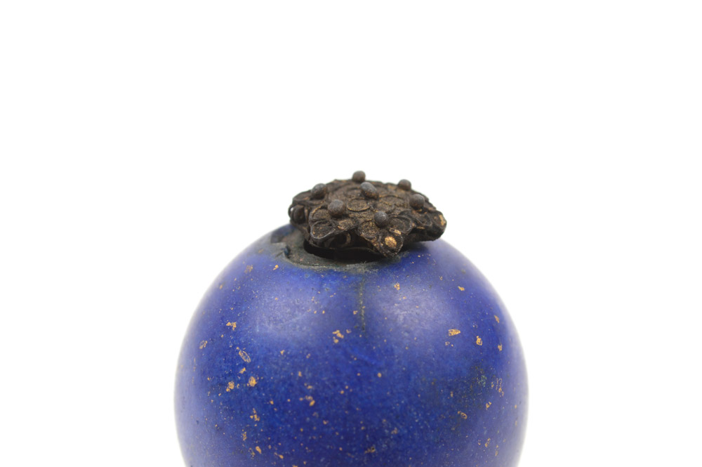 Chinese Blue Glass Official's Hat Finial