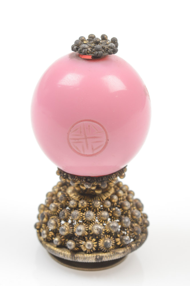 Chinese Peking Glass Official's Hat Finial