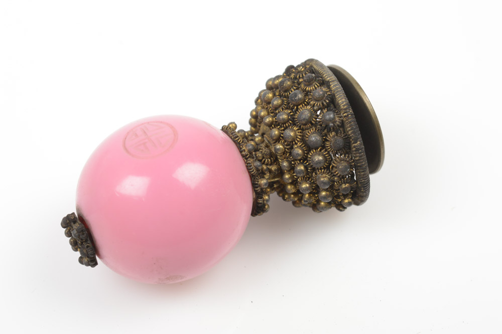 Chinese Peking Glass Official's Hat Finial