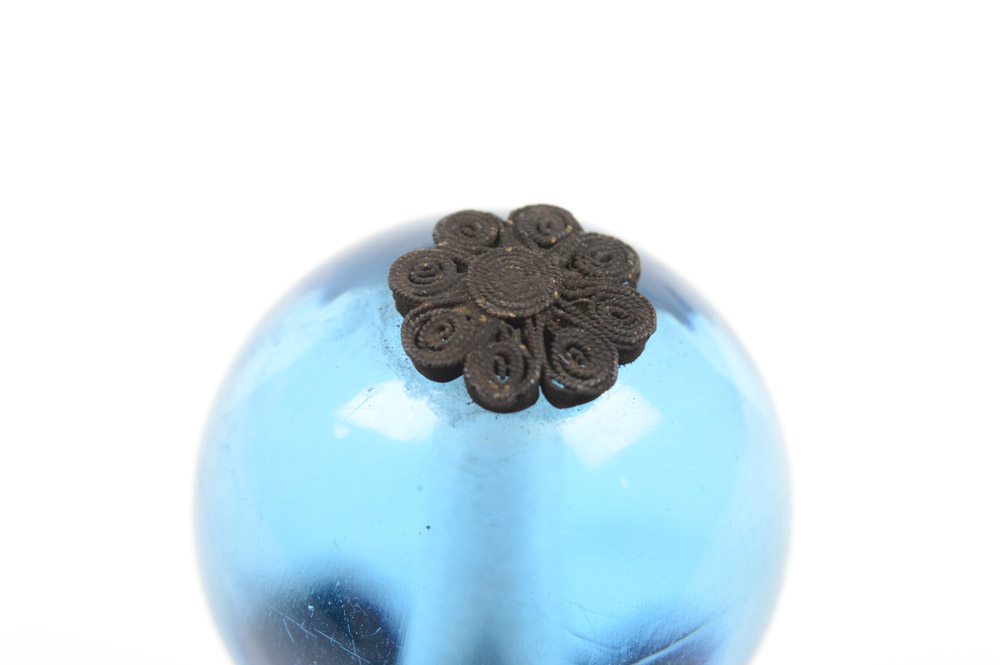 Chinese Blue Peking Glass Official's Hat Finial
