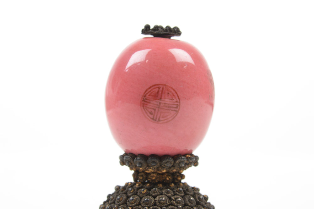 Chinese Coral Official's Hat Finial