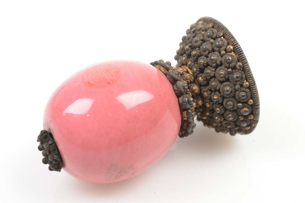 Chinese Coral Official's Hat Finial