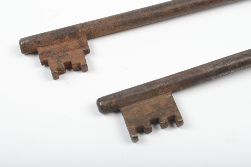 Five Antique Metal Skeleton Keys