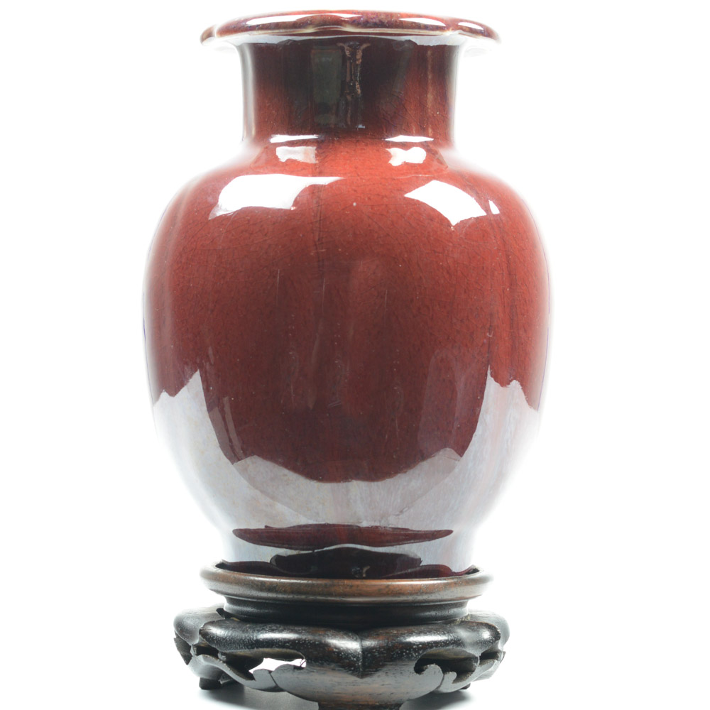 Chinese Late Qing Dynasty Sang de Boeuf Vase