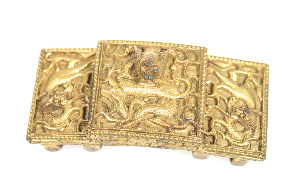 Antique Chinese Brass Belt Buckle