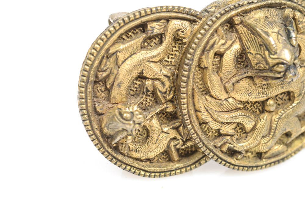 Antique Chinese Brass Belt Buckle