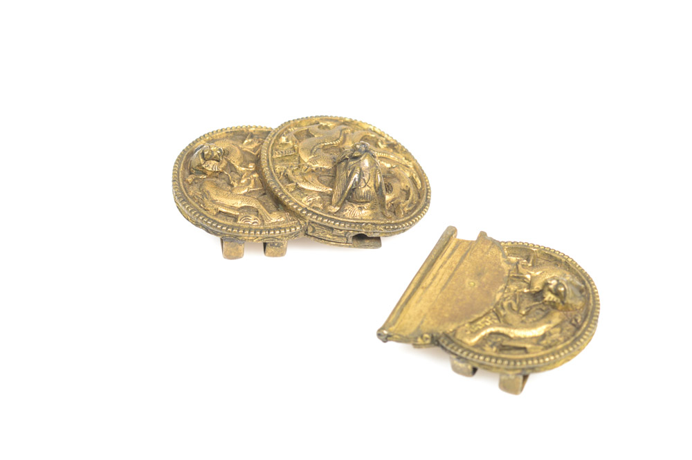 Antique Chinese Brass Belt Buckle