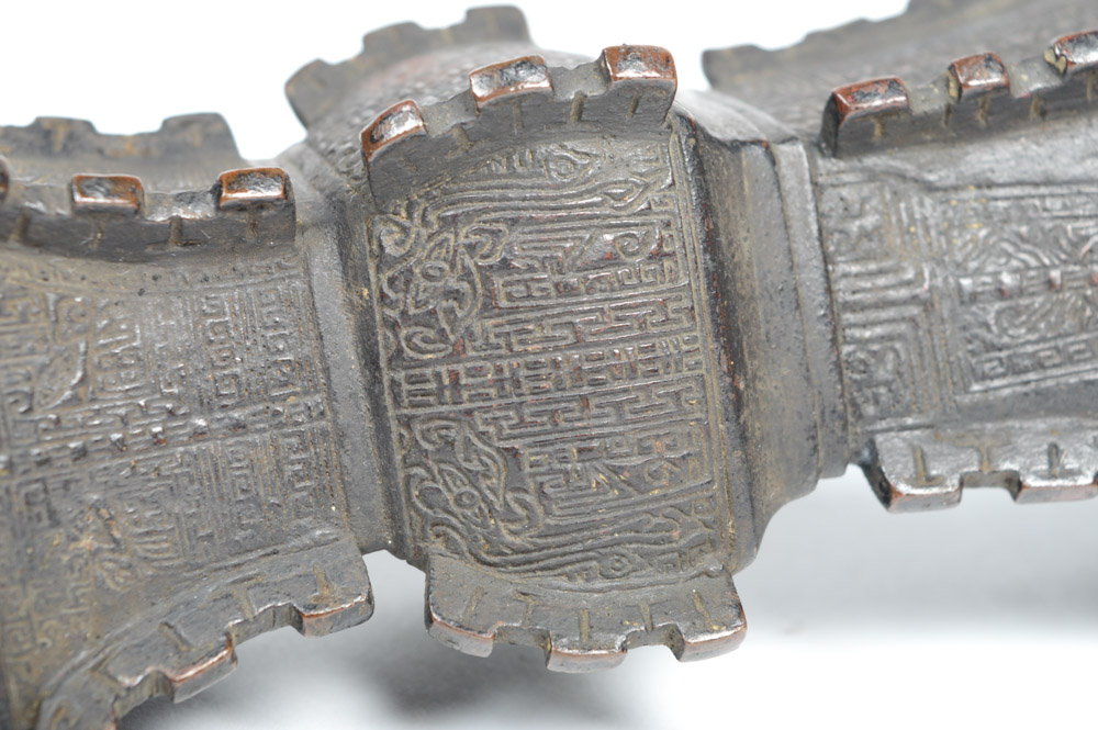 Antique Chinese Bronze Gu Form Vase