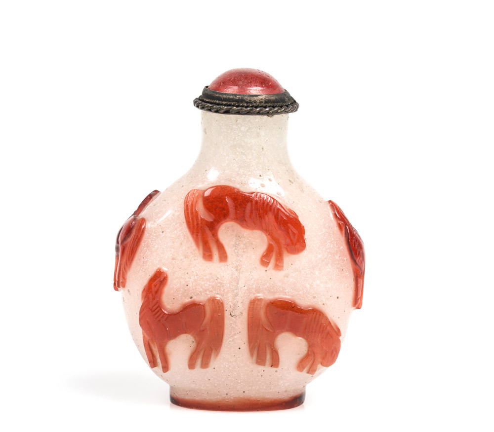 Antique Chinese Peking Glass Snuff Bottle