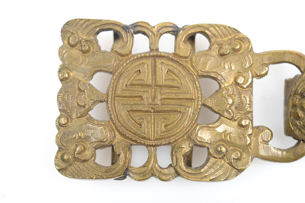 Antique Chinese Brass Buckle